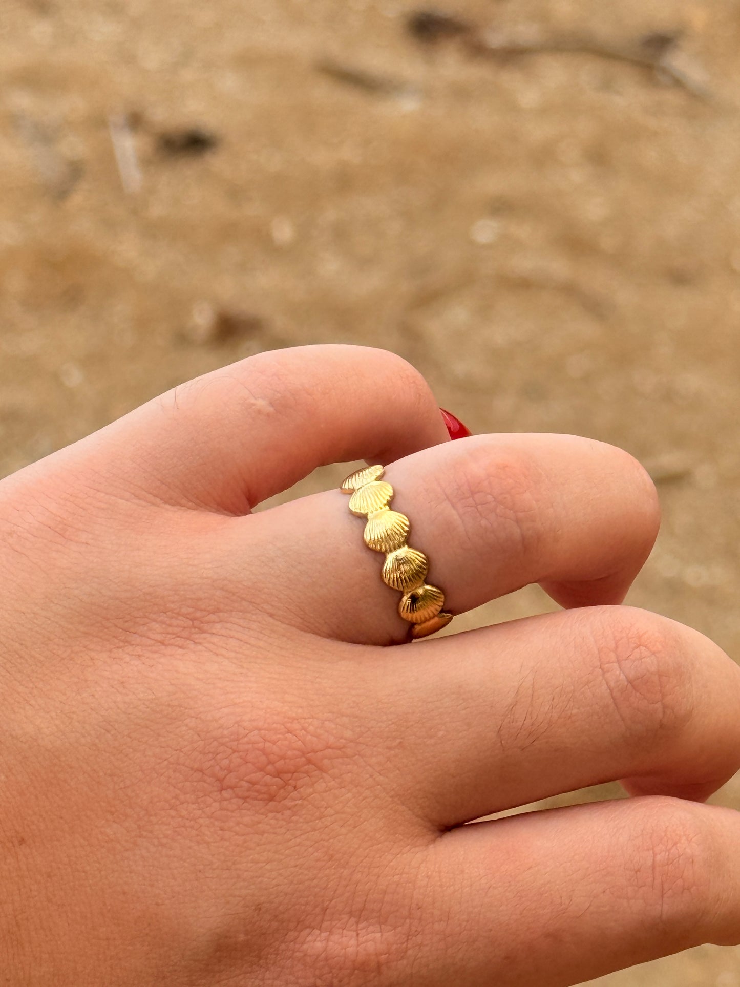 Adjustable Sea Shell Ring