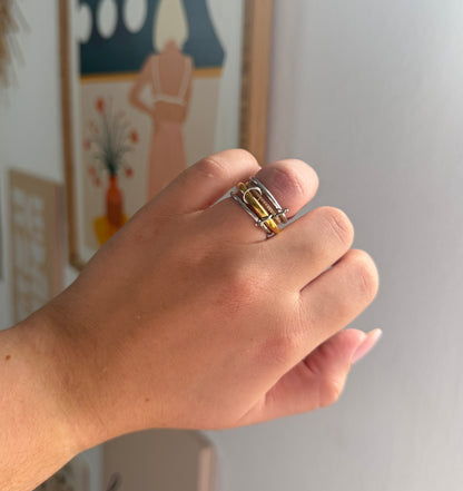 Nabela Two Tone Diamond Ring