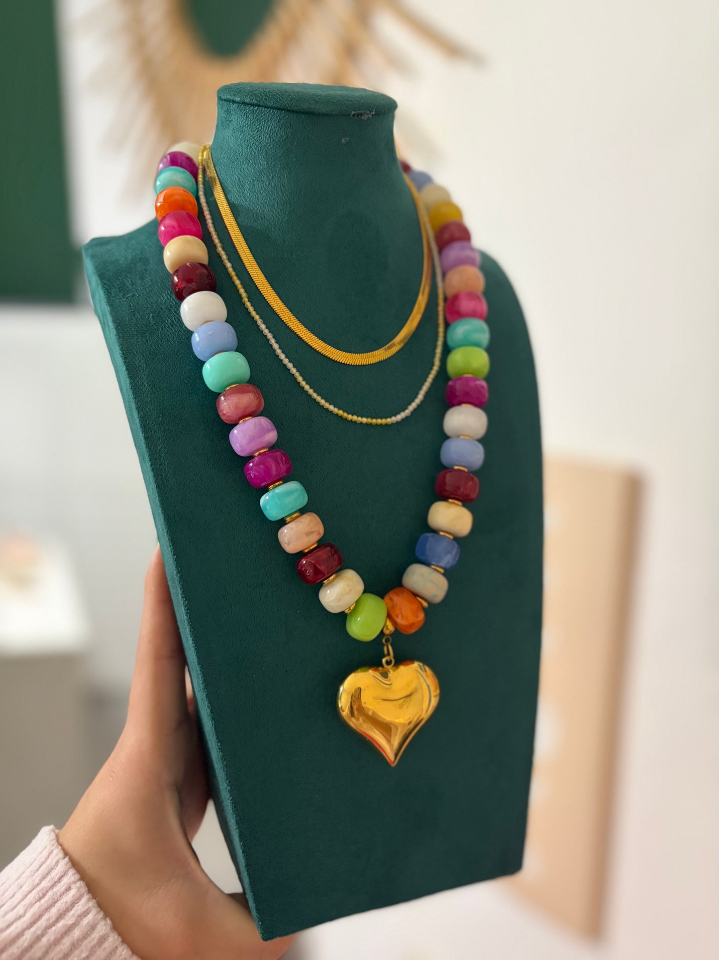 Colorful Heart Necklace